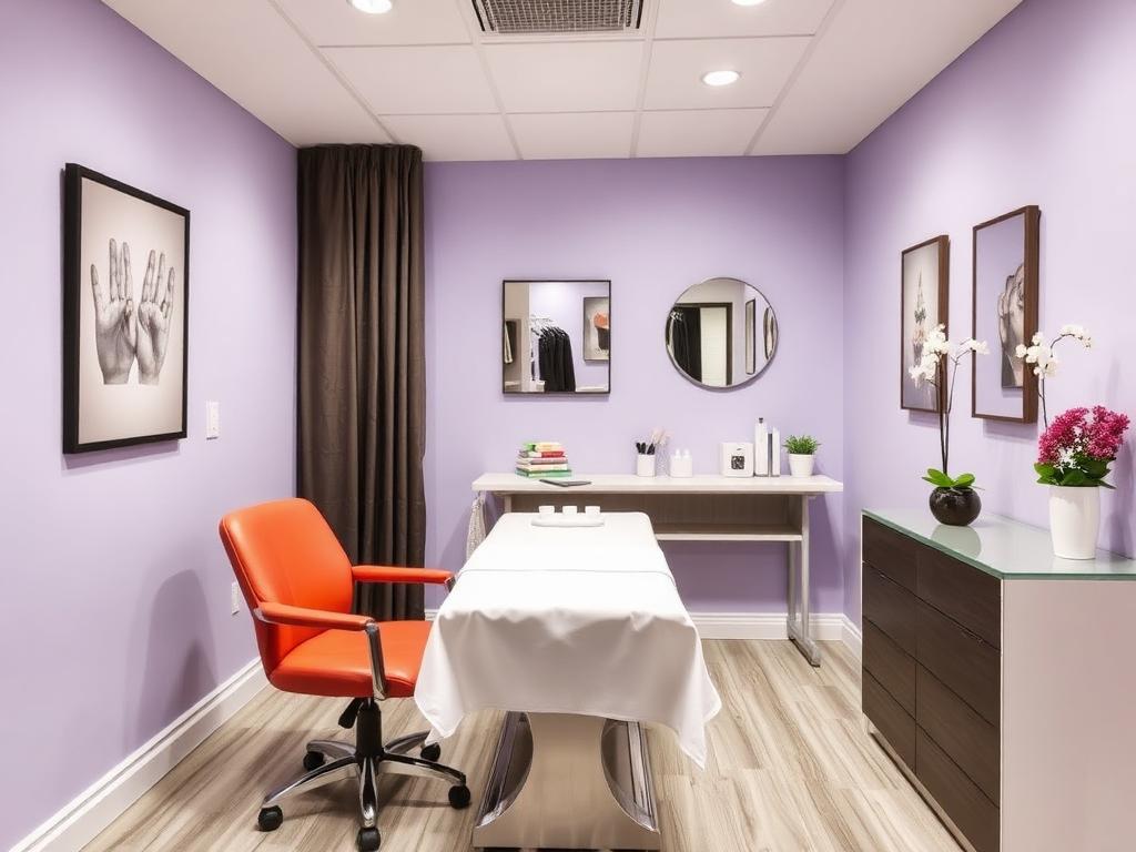 Private nail suite near Atlanta airport with modern decor